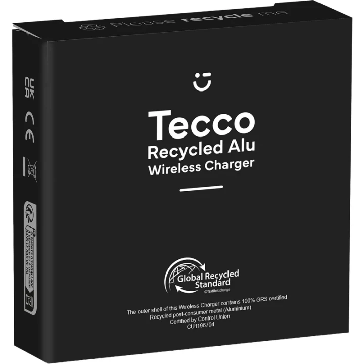 Recycled aluminium wireless charger