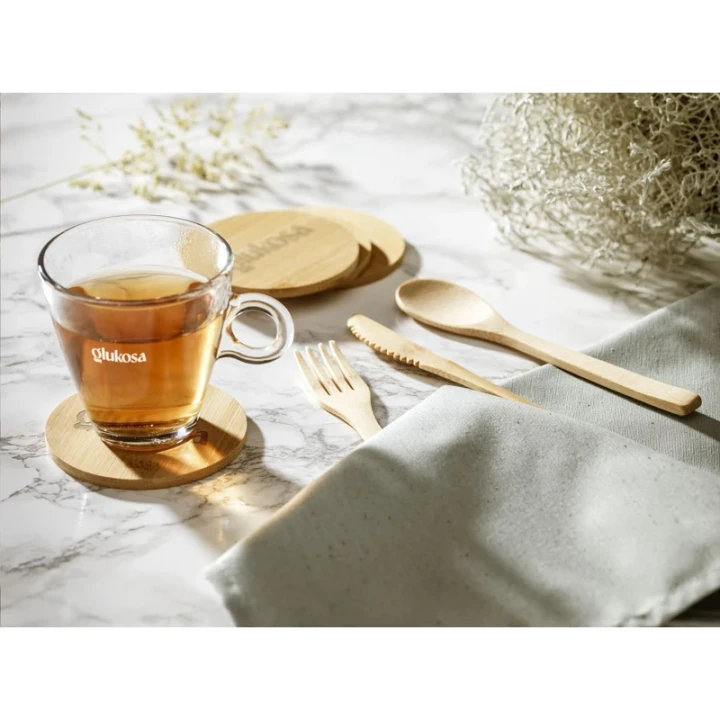 Bamboo coaster set