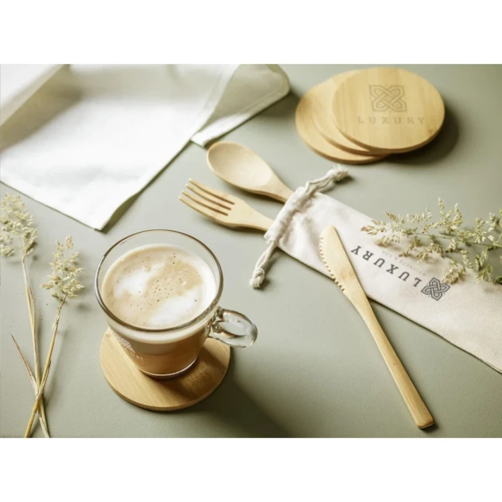 Bamboo coaster set