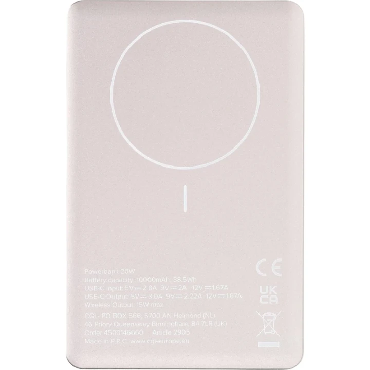 Wireless recycled Magsafe power bank 10,000 mAh
