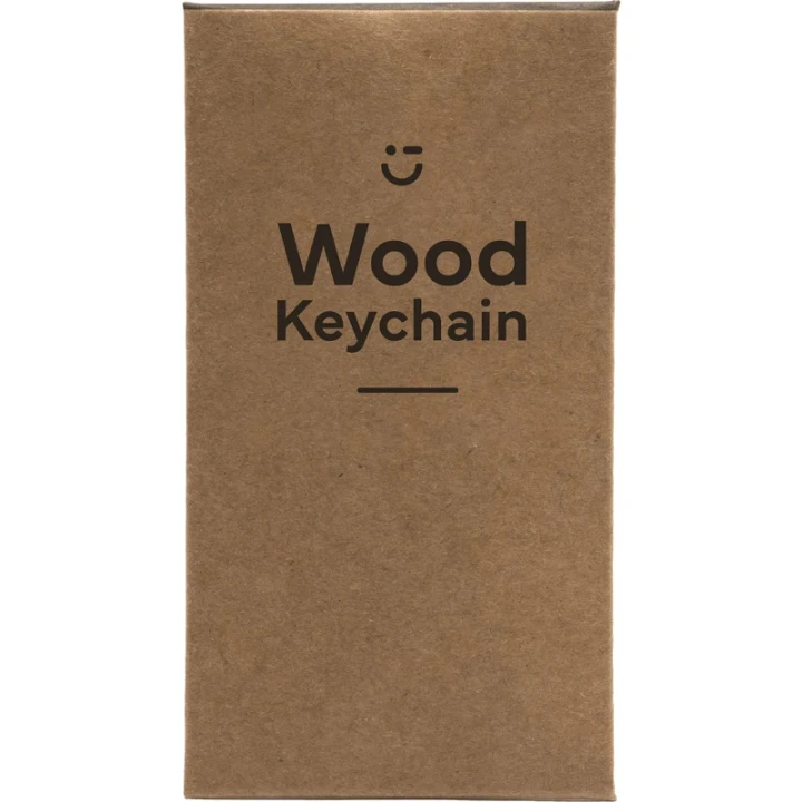 Round beech keyring