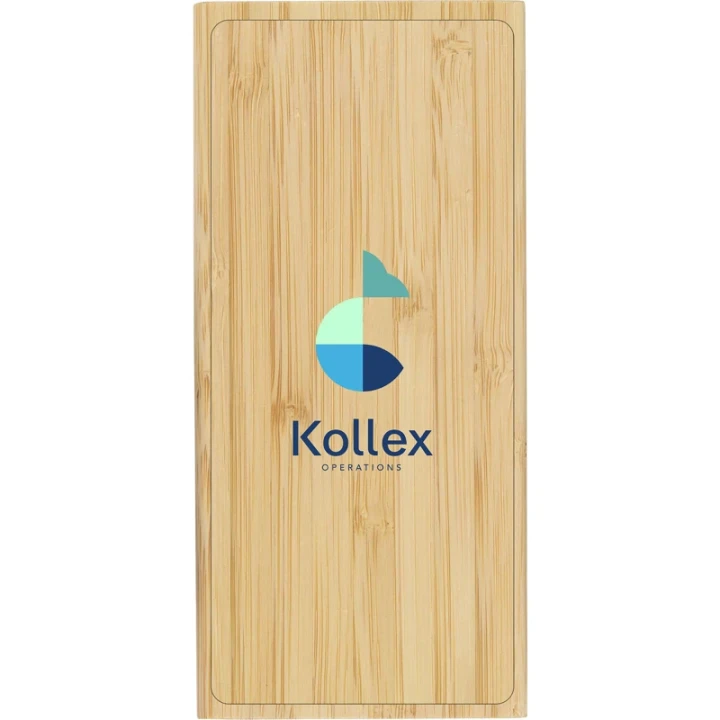 Bamboo wireless charger & power bank 8,000 mAh