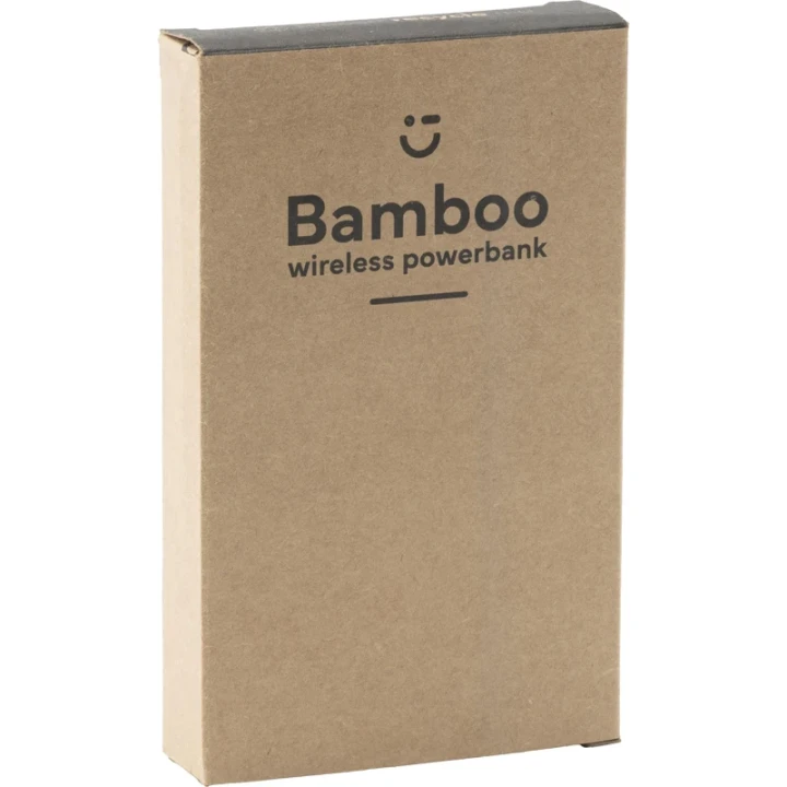 Bamboo wireless charger & power bank 8,000 mAh