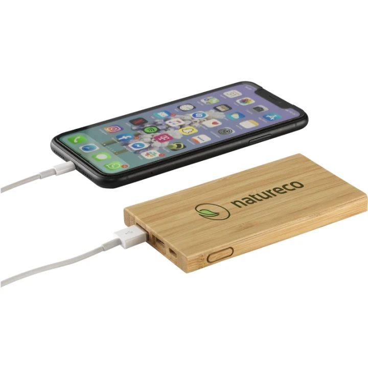 Bamboo power bank 4,000 mAh