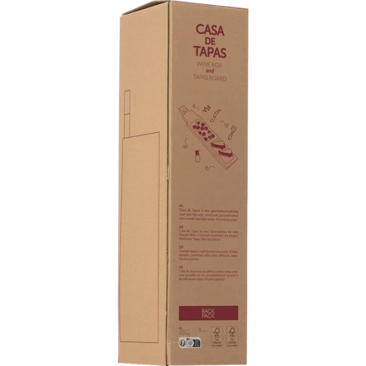 Rackpack wine gift box & tapas plate