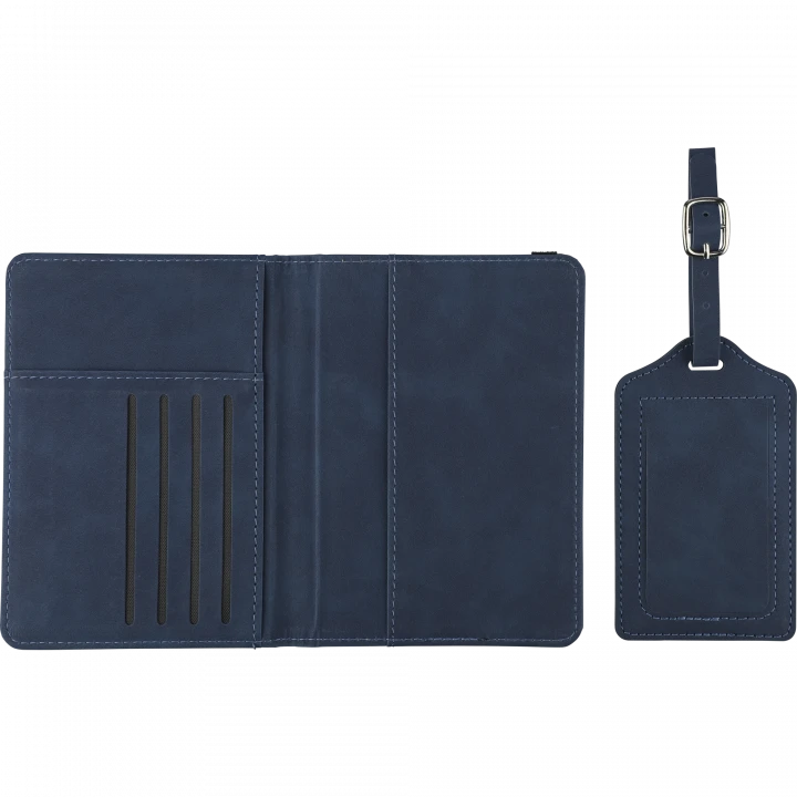Zani Recycled PU Passport Holder and Luggage Tag