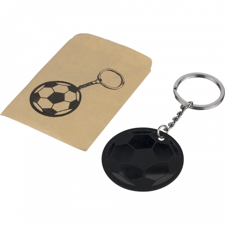 Ciro Recycled Stainless Steel Football Keyring
