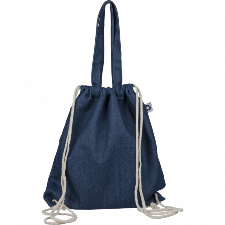 Dex Recycled Denim Drawstring Bag
