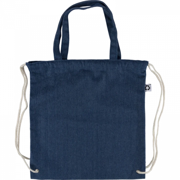 Dex Recycled Denim Drawstring Bag