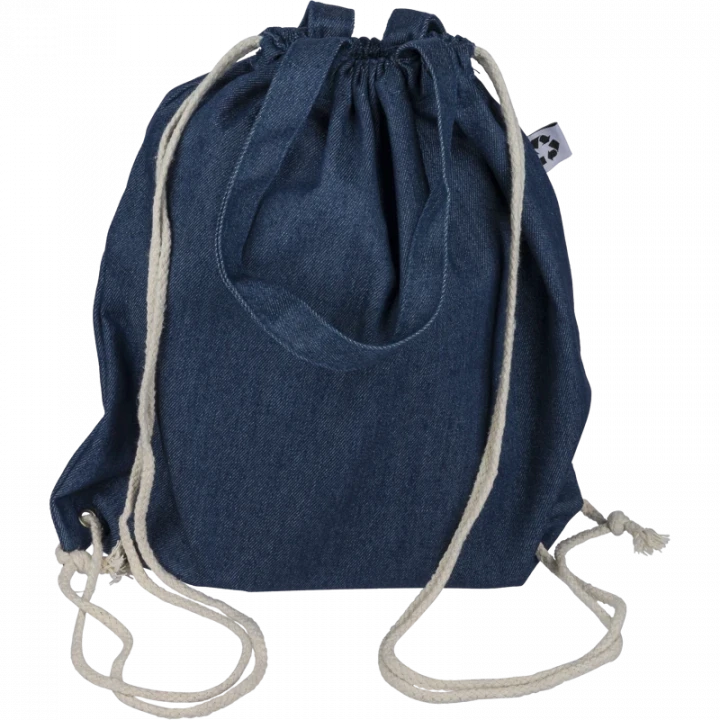 Dex Recycled Denim Drawstring Bag