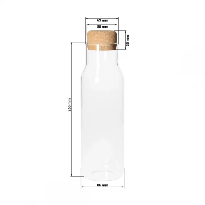 Glass Carafe 1.1L - Transparent/Natural