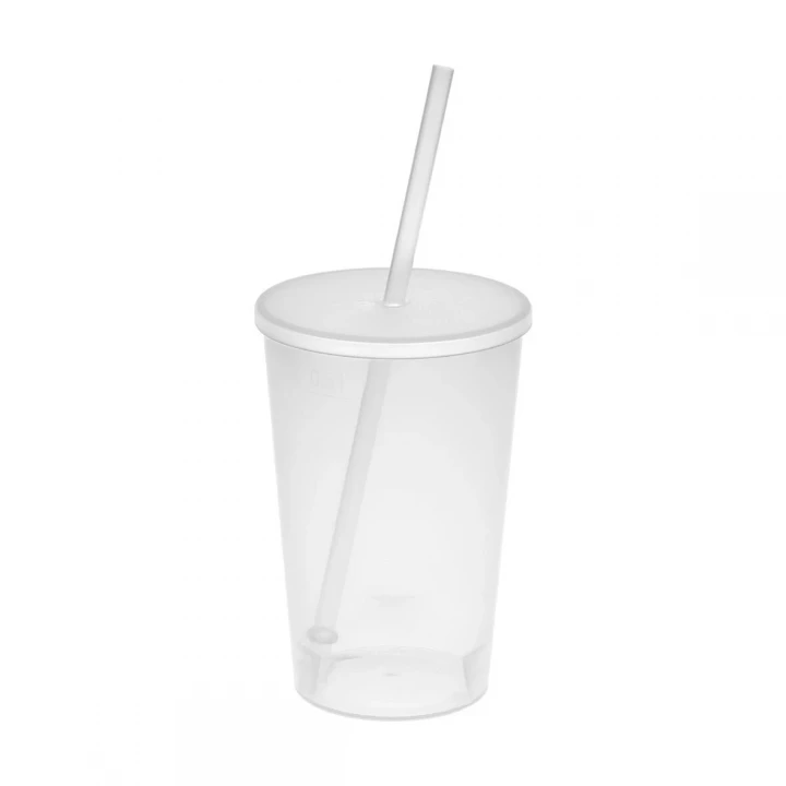 Drinking Cup Vital 500ml With Lid and Straw