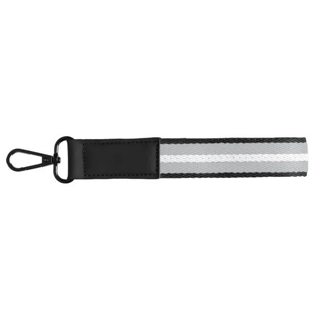 Newport rPET Woven Chevron Snap Trigger Keychain - 19 x 2.5 cm