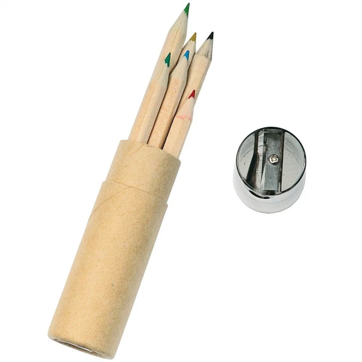 Sustainable Living Cardboard Tube with 6 colouring pencils
