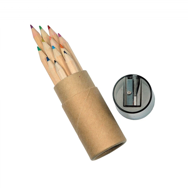 Sustainable Living Cardboard Tube with 12 colouring pencils