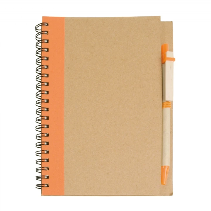 Sustainable Living Recycled Card Notebook with Cardboard Pen