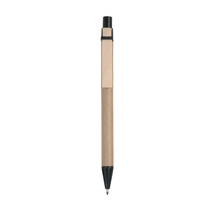 Sustainable Living Recycled Card Pen with Wooden Clip