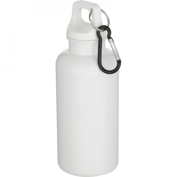 Oregon 400ml Solid Colour RCS Recycled Plastic Water Bottle With Carabiner