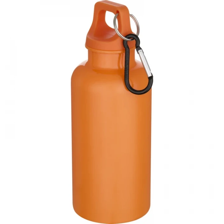 Oregon 400ml Solid Colour RCS Recycled Plastic Water Bottle With Carabiner