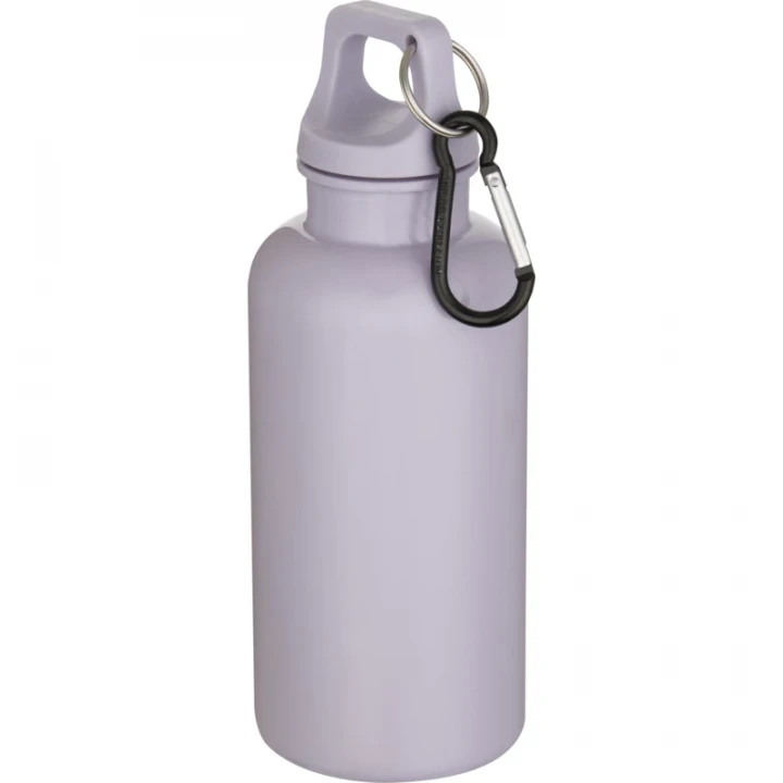 Oregon 400ml Solid Colour RCS Recycled Plastic Water Bottle With Carabiner