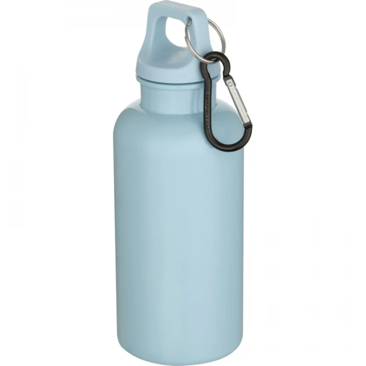 Oregon 400ml Solid Colour RCS Recycled Plastic Water Bottle With Carabiner