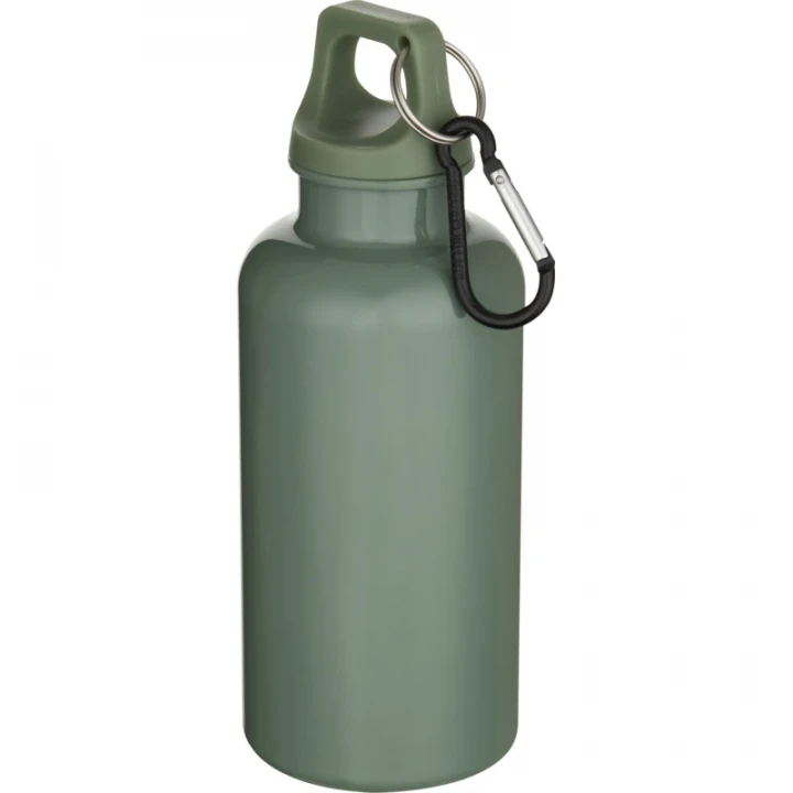 Oregon 400ml Solid Colour RCS Recycled Plastic Water Bottle With Carabiner