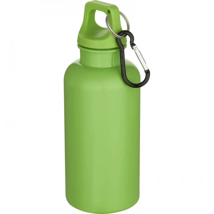 Oregon 400ml Solid Colour RCS Recycled Plastic Water Bottle With Carabiner