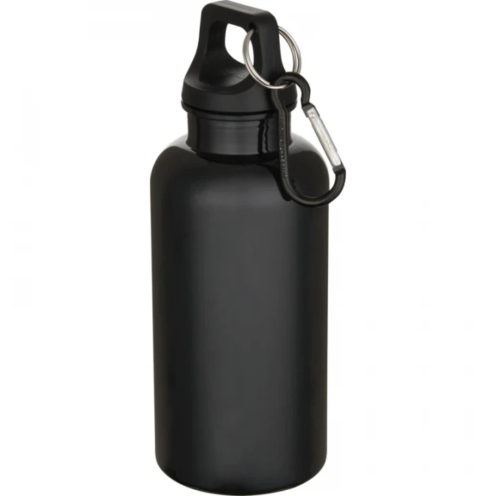 Oregon 400ml Solid Colour RCS Recycled Plastic Water Bottle With Carabiner