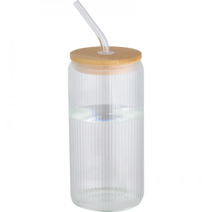 Mirage 500ml Single-Walled Borosilicate Glass Jar With Bamboo Lid