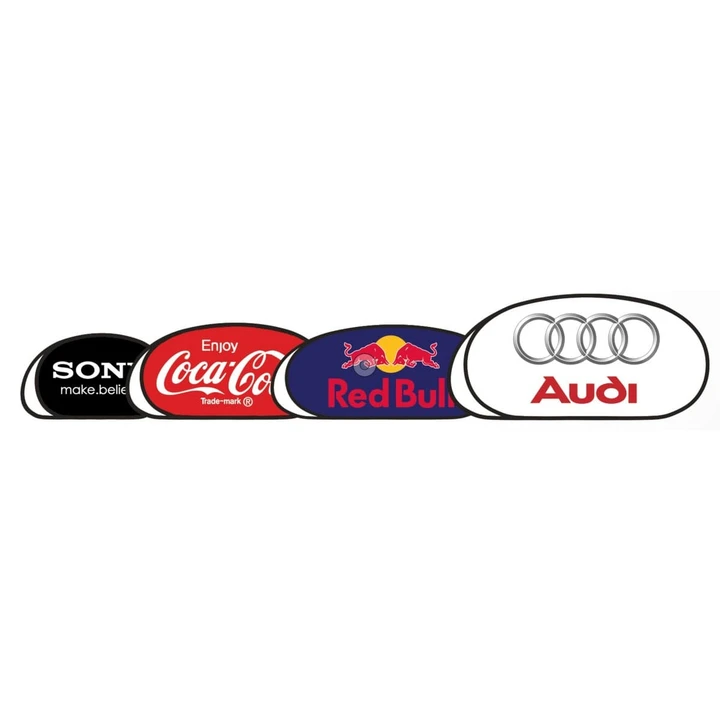 Oval Pop-Up Advertising Golf Banner 120 X 70cm