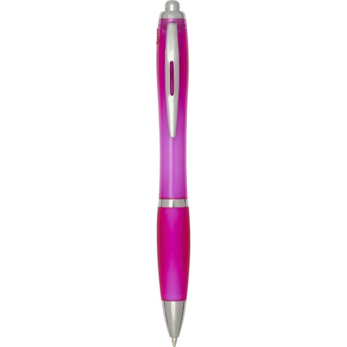 Nash RCS recycled plastic ballpoint pen with coloured barrel and grip (blue ink)