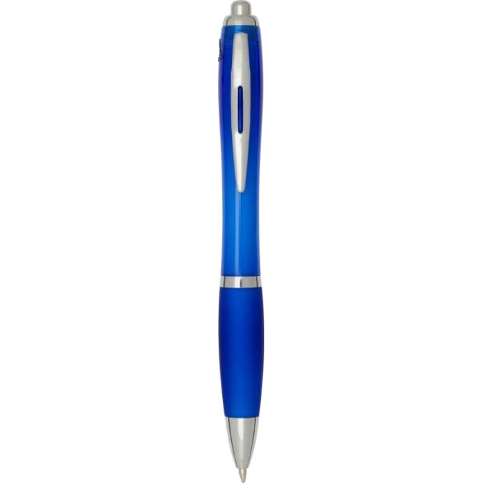 Nash RCS recycled plastic ballpoint pen with coloured barrel and grip (blue ink)