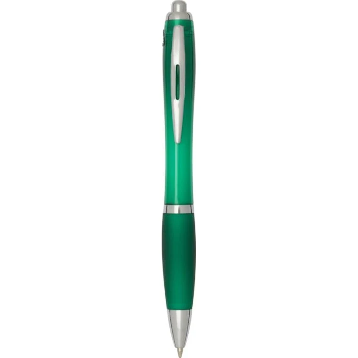 Nash RCS recycled plastic ballpoint pen with coloured barrel and grip (blue ink)