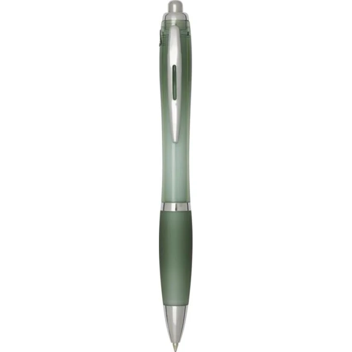 Nash RCS recycled plastic ballpoint pen with coloured barrel and grip (blue ink)