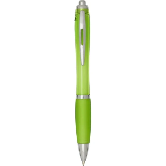 Nash RCS recycled plastic ballpoint pen with coloured barrel and grip (blue ink)