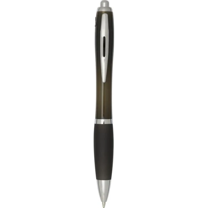 Nash RCS recycled plastic ballpoint pen with coloured barrel and grip (blue ink)