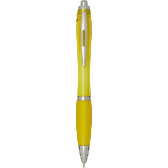 Nash RCS recycled plastic ballpoint pen with coloured barrel and grip (black ink)