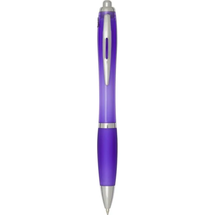 Nash RCS recycled plastic ballpoint pen with coloured barrel and grip (black ink)