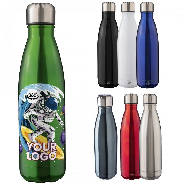 Evia Recycled Stainless Steel Double Walled Bottle 500ml