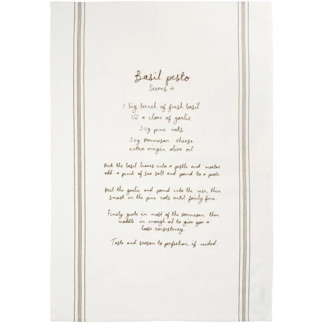Aberdeen cotton recipe tea towel