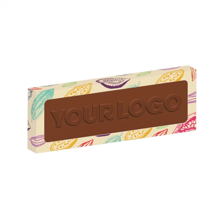 Eco Window Box - 12 Baton Bar - Milk Chocolate - 3D Branding