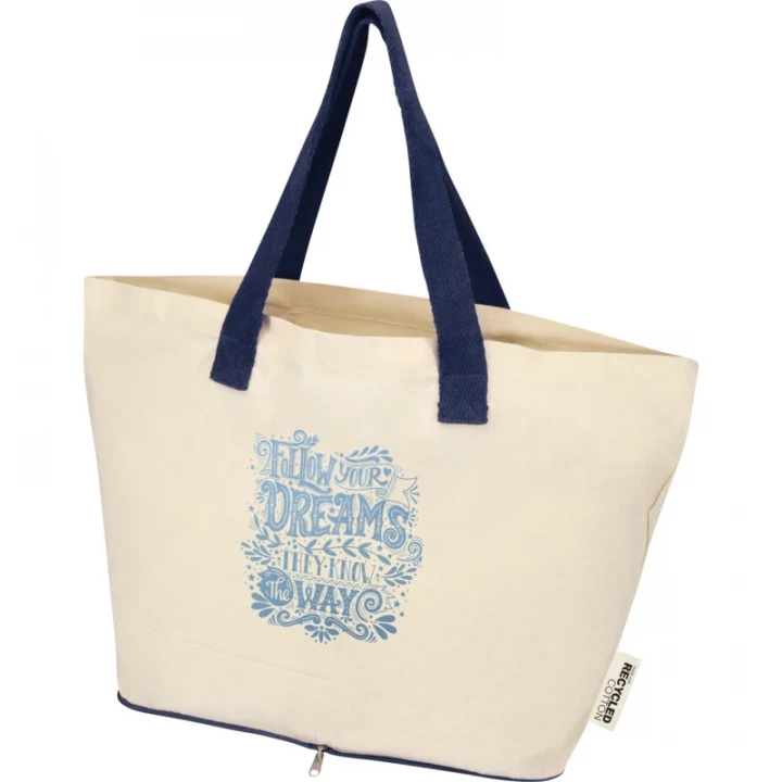 Sierra 140 g/m² GRS Recycled Foldable Cotton Tote Bag 7L