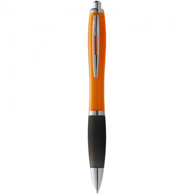 Nash ballpoint pen with coloured barrel and black grip