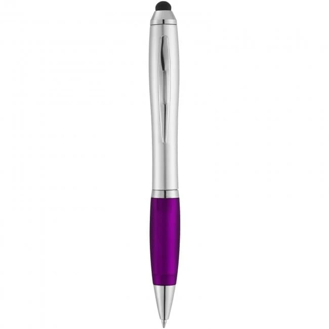 Nash stylus ballpoint pen with coloured grip
