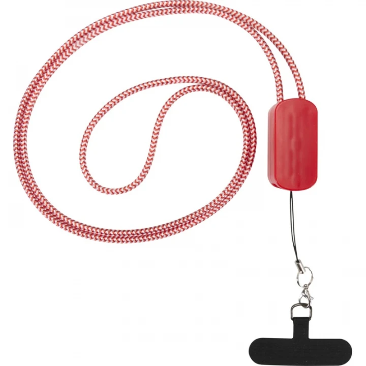 Anser Recycled Plastic Smartphone Lanyard With 27W 5-in-1 Built-in Cable