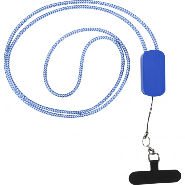 Anser Recycled Plastic Smartphone Lanyard With 27W 5-in-1 Built-in Cable