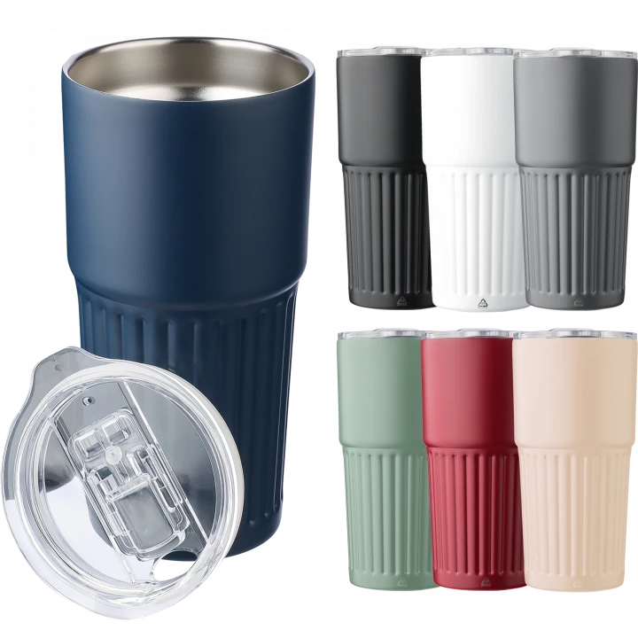Kael Recycled Stainless Steel Double Walled Drinking Mug 500ml