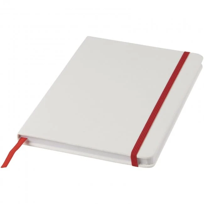Spectrum A5 White Notebook With Coloured Strap