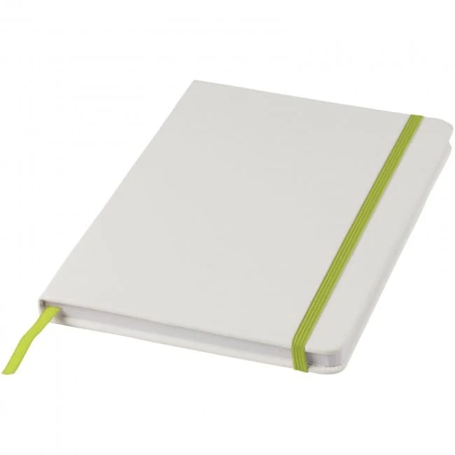 Spectrum A5 White Notebook With Coloured Strap