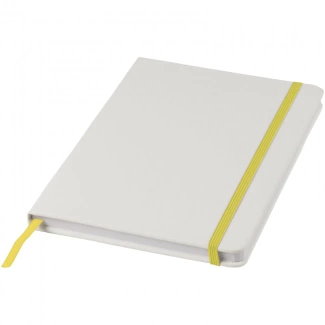 Spectrum A5 White Notebook With Coloured Strap